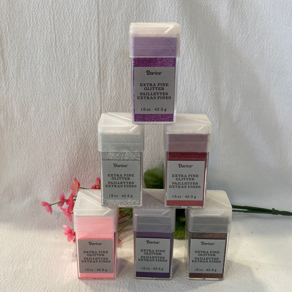 Darice Extra Fine Glitter Lot Of 5 Different Colors